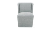 Cormac Rolling Dining Chair Performance Fabric Slate Green